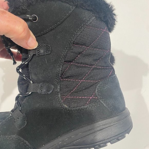 Columbia Ice Maiden II snow boot girl's size 1, black, faux fur lined snow boots - Picture 5 of 8